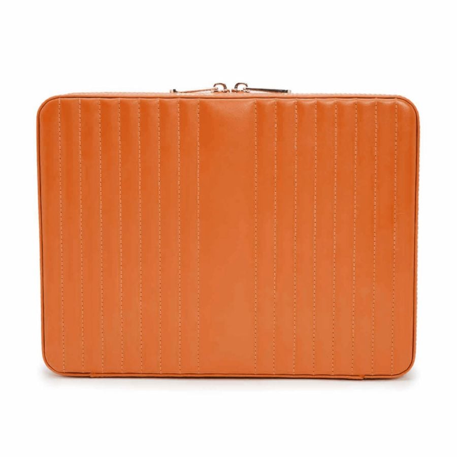 Wolf Designs WOLF Maria Large Jewelry Zip Case - Tangerine