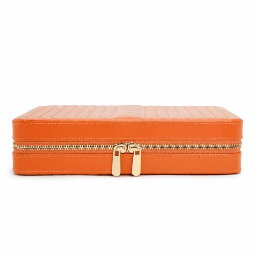 Wolf Designs WOLF Maria Large Jewelry Zip Case - Tangerine