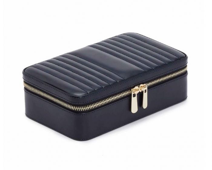 WOLF Designs Jewelry Cases Wolf Maria Medium Zip Case - Navy