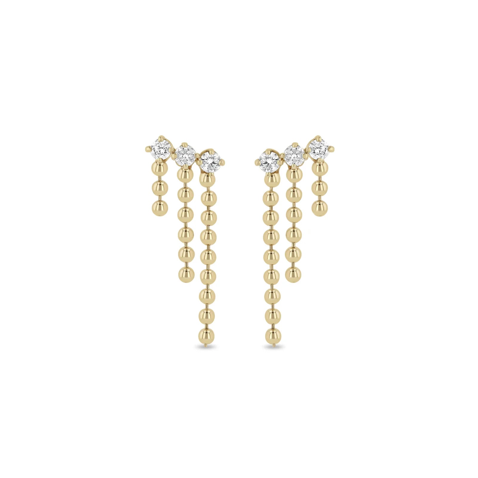 Zoe Chicco 14K Gold Waterfall Diamond Earrings | Maine & New