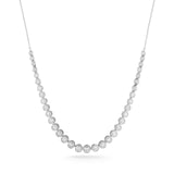 Dana Rebecca Designs Necklaces and Pendants Lulu Jack Graduating Bezel Diamond Tennis Necklace - White Gold 14/16"