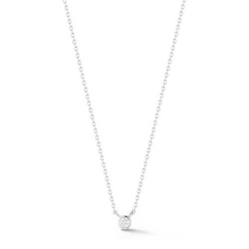 Dana Rebecca Designs Necklaces and Pendants Lulu Jack Single Diamond Necklace - White Gold 16/18"