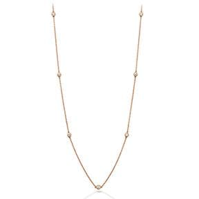 Hearts on Fire Necklaces and Pendants 18k Rose Gold Signature Diamond Bezels By The Yard - 7 Diamonds .66