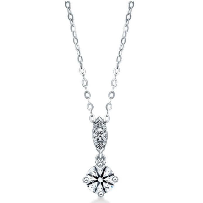 18KT White Gold Diamond Medallion Necklace - Necklaces - Shop by