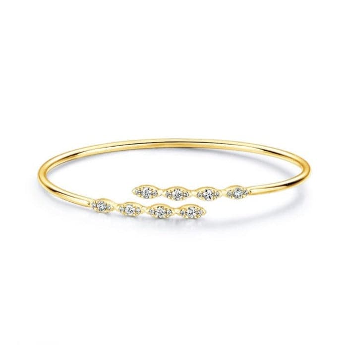 Hearts on Fire Bracelet 18K Yellow Gold Aerial Marquis Flexi Diamond Bangle Bracelet