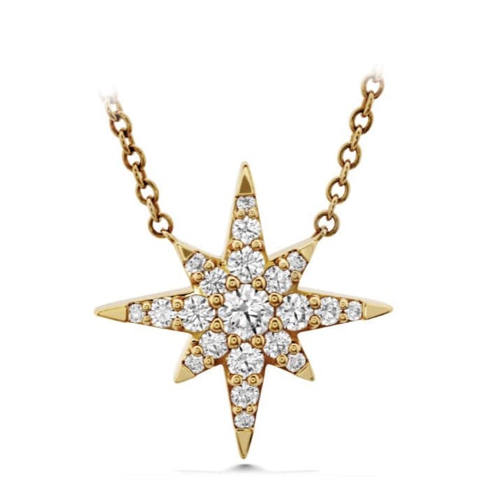 Hearts on Fire Necklaces and Pendants 18K Yellow Gold Charmed Starburst Diamond Necklace