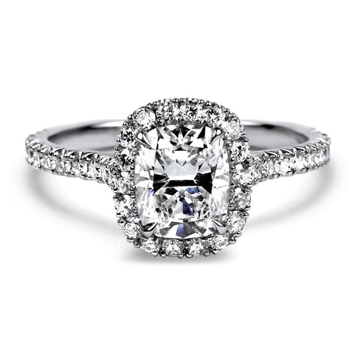Kwiat Engagement Ring Platinum Kwiat Cushion Cut Diamond Halo Engagement Ring 6.5