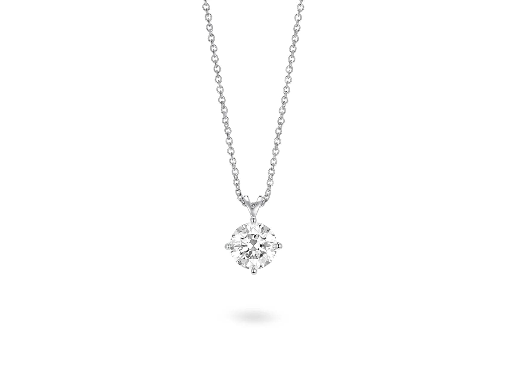 4 prong diamond necklace Clearance