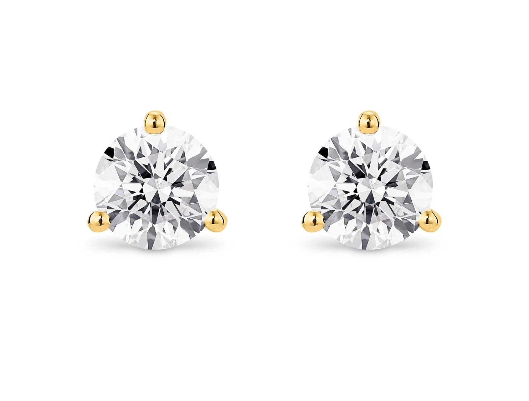 Lightbox Lab-Grown Yellow Gold Diamond Studs 2ctw – Springer's