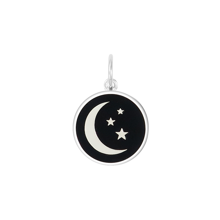 LOLA Necklaces and Pendants LOLA Moon and Stars Pendant - Black Small
