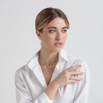 Marco Bicego Necklaces and Pendants Lunaria Collection 18K Yellow Gold and Diamond Petite Half Collar Necklace