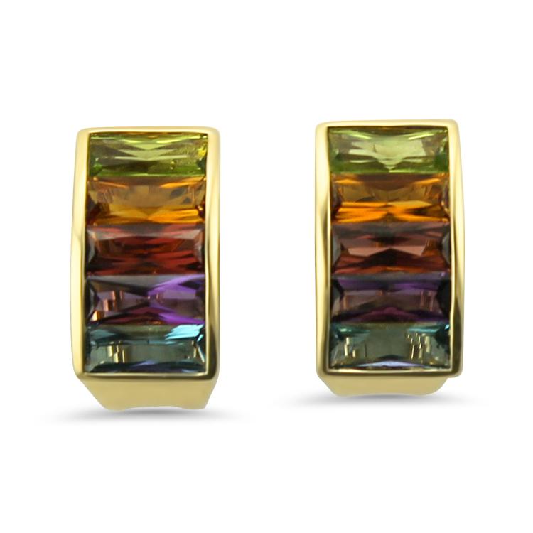 PAGE Estate Earring Rainbow Gemstone Earrings