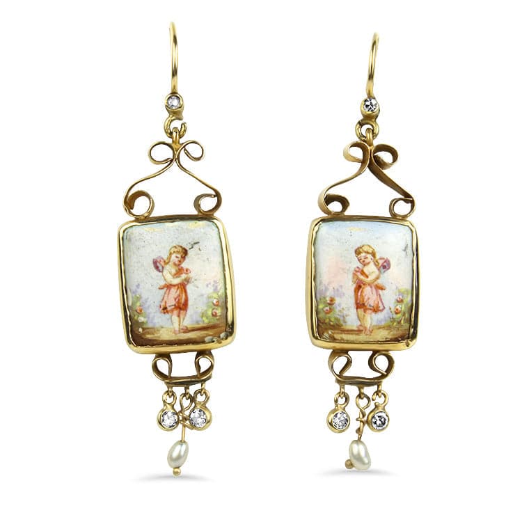 Cherub earrings hot sale