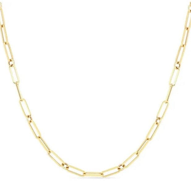 Roberto Coin Necklaces and Pendants 18K Yellow Gold 19" Paperclip Necklace