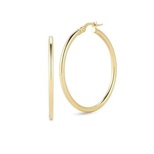 Roberto Coin Earring 18K Yellow Gold Medium Hoop Earrings