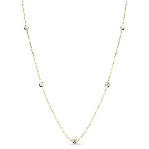 Roberto Coin Diamonds By The Inch 18k Yellow Gold Necklace