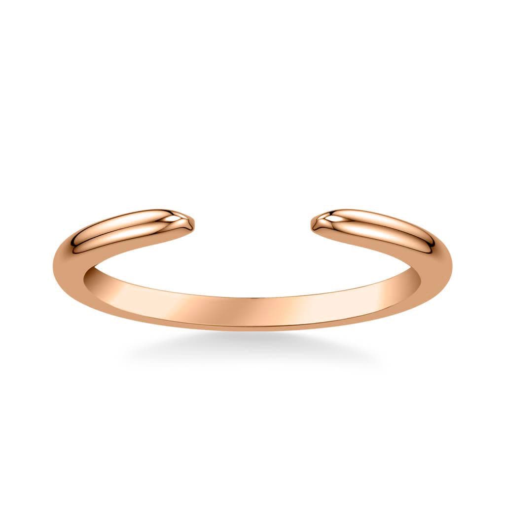 Sincerely Springer's Wedding Band 14K Rose Gold Contemporary Thin Open Wedding Band