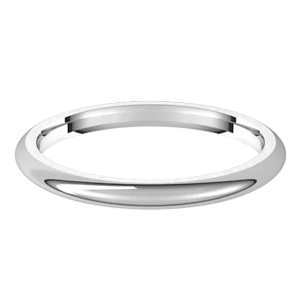 Sincerely Springer's Wedding Band 14k White Gold 2mm Comfort Fit Half Round Wedding Band