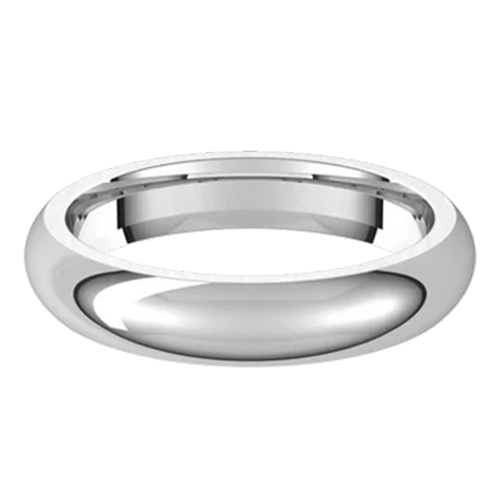 Sincerely Springer's Wedding Band 14k White Gold 4mm Comfort Fit Half Round Wedding Band 10