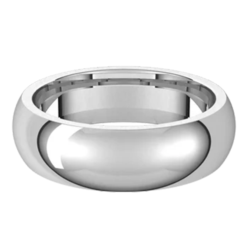 Sincerely Springer's Wedding Band 14k White Gold 6mm Comfort Fit Half Round Wedding Band 10