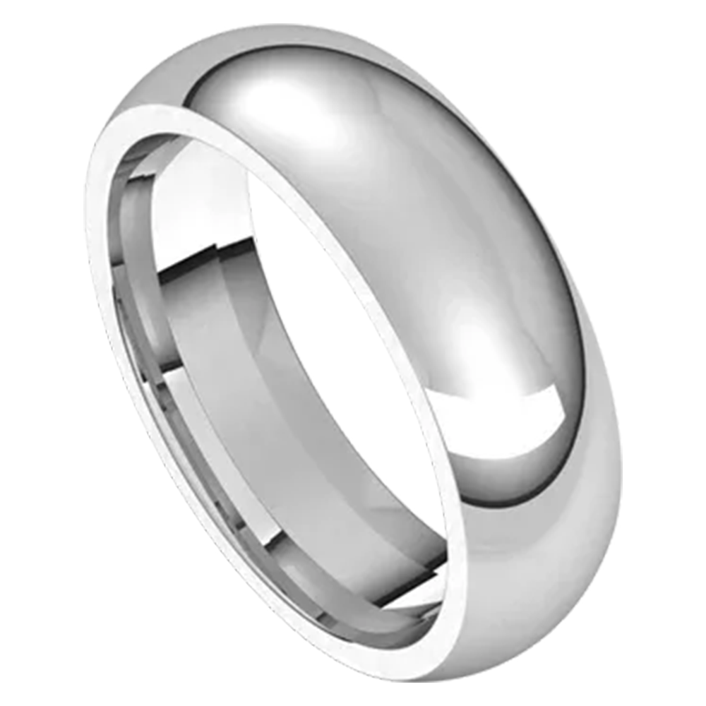 Sincerely Springer's Wedding Band 14k White Gold 6mm Comfort Fit Half Round Wedding Band 10