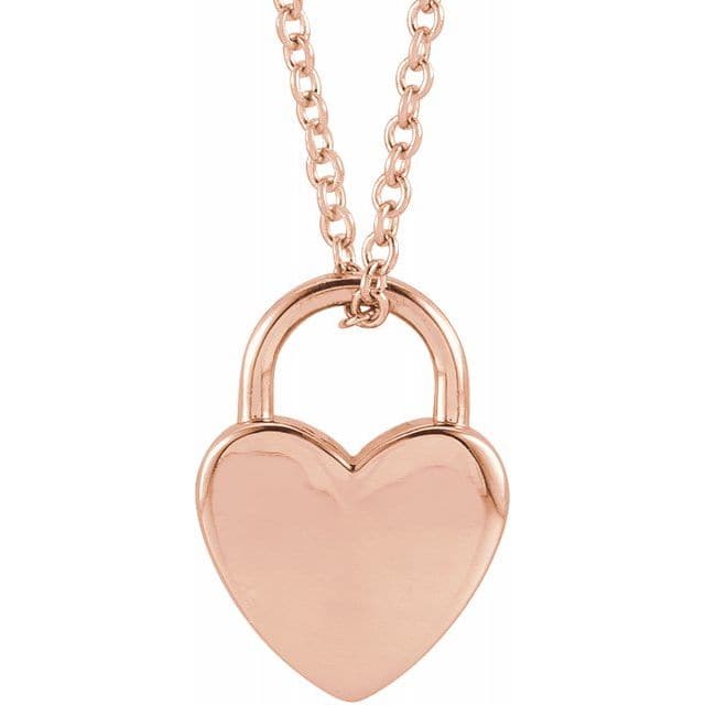 Lock Hearts Collection Mini Lock Heart Pendant Necklace