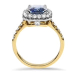 Springer's Collection Ring Platinum & Rose Gold Sapphire and Diamond Ring 6.5