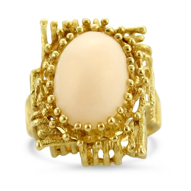 Springer's Estate Ring Abstract Coral Ring 6