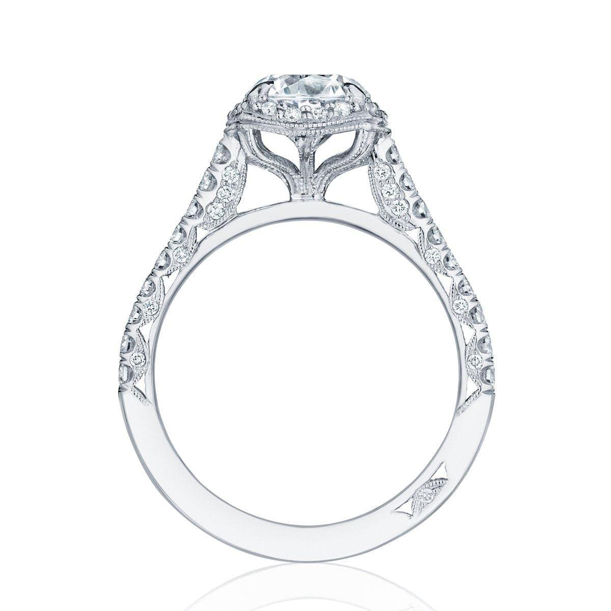 Tacori Engagement Engagement Ring Petite Crescent Halo Engagement Setting 7mm / 6.5