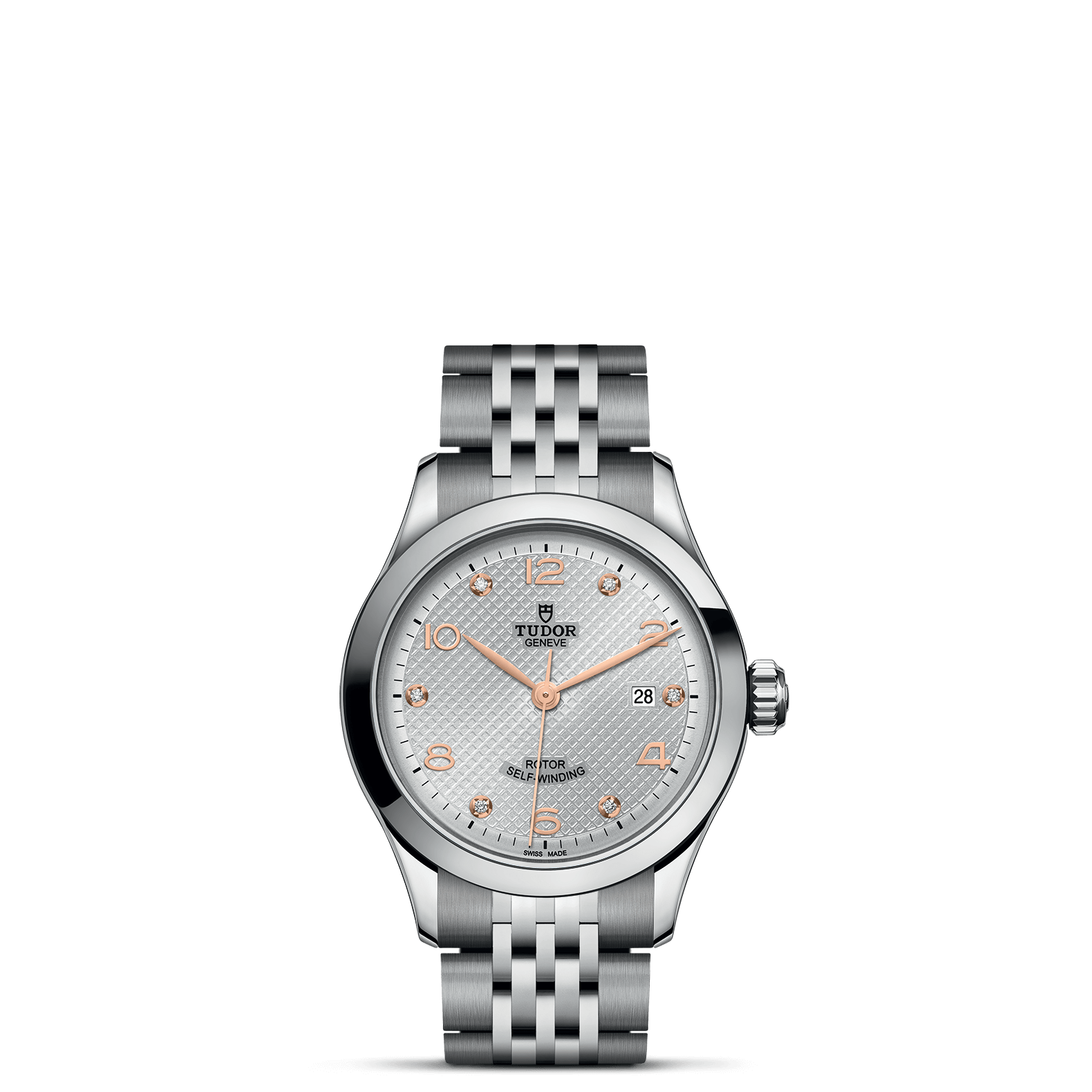 TUDOR 1926 28mm Case, Diamond-Set Dial, Steel Bracelet (M91350 