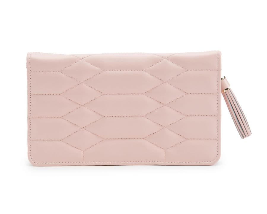 WOLF Caroline Jewelry Portfolio Travel Case - Rose Quartz – Springer's WOLF Caroline Jewelry Portfolio Travel Case - Rose Quartz – Springer's