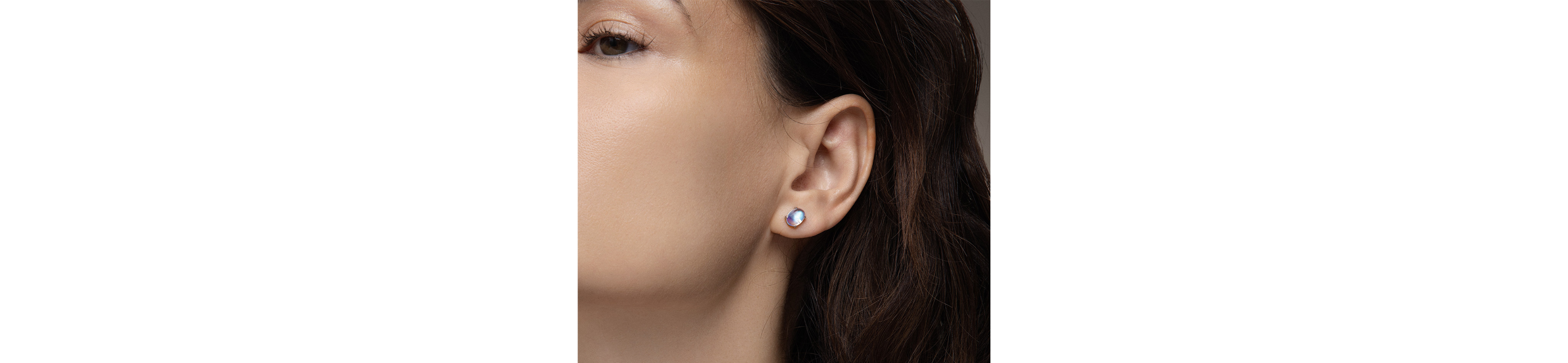 Mark Henry Moonstone Earrings on Model
