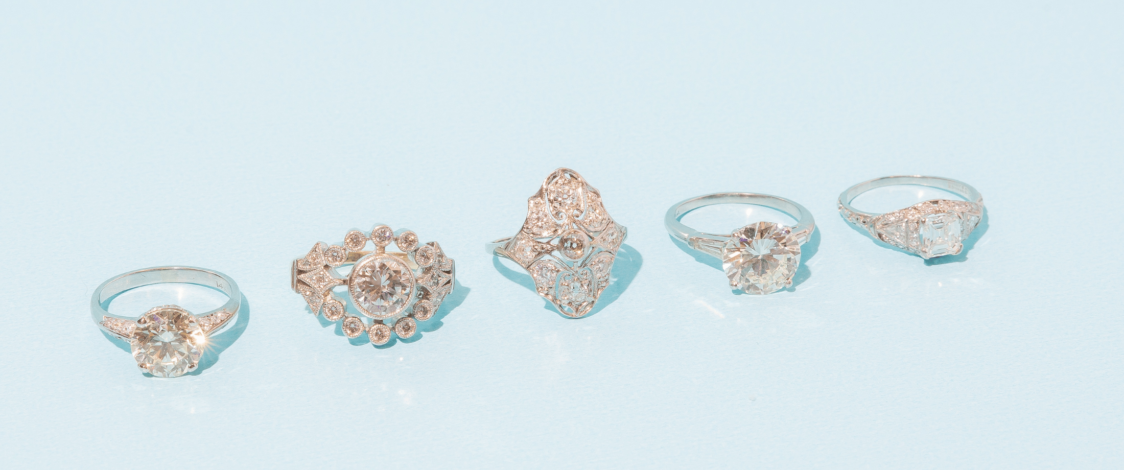 Vintage Style Diamond Engagement Rings
