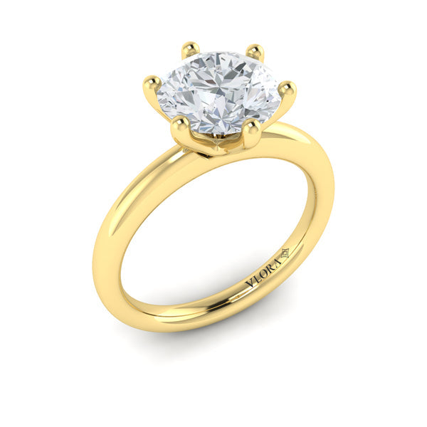 Springer's Forever Engagement Ring Springer's Forever by Vlora 14K Yellow Gold Elevated Brilliance Solitaire Engagement Ring Setting, Size 6.5