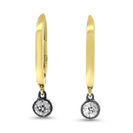 1870 Collection Earring 1870 Collection 14k Two-Tone Dangle Huggie Earrings