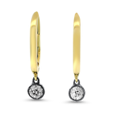 1870 Collection Earring 1870 Collection 14k Two-Tone Dangle Huggie Earrings