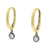 1870 Collection Earring 1870 Collection 14k Two-Tone Dangle Huggie Earrings