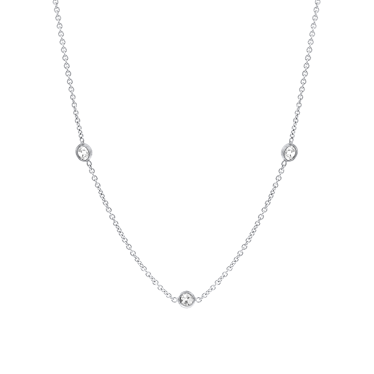 1870 Collection Necklaces and Pendants 1870 Collection 14k White Gold "By the Yard" Diamond Necklace