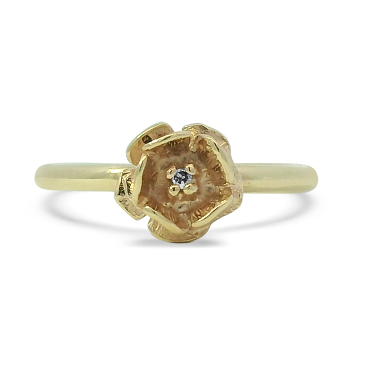 1870 Collection Ring 1870 Collection 14K Yellow Gold Rose Blossom Diamond Ring 6.5