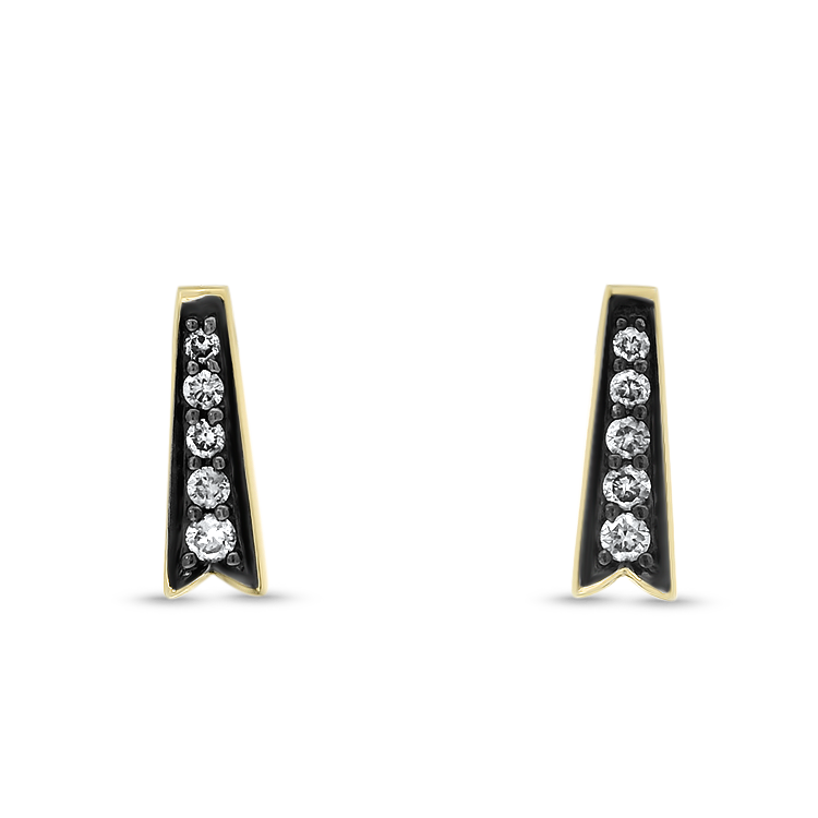 1870 Collection Earring 1870 Collection 14k Yellow Gold Stud Earrings with Cognac Diamonds