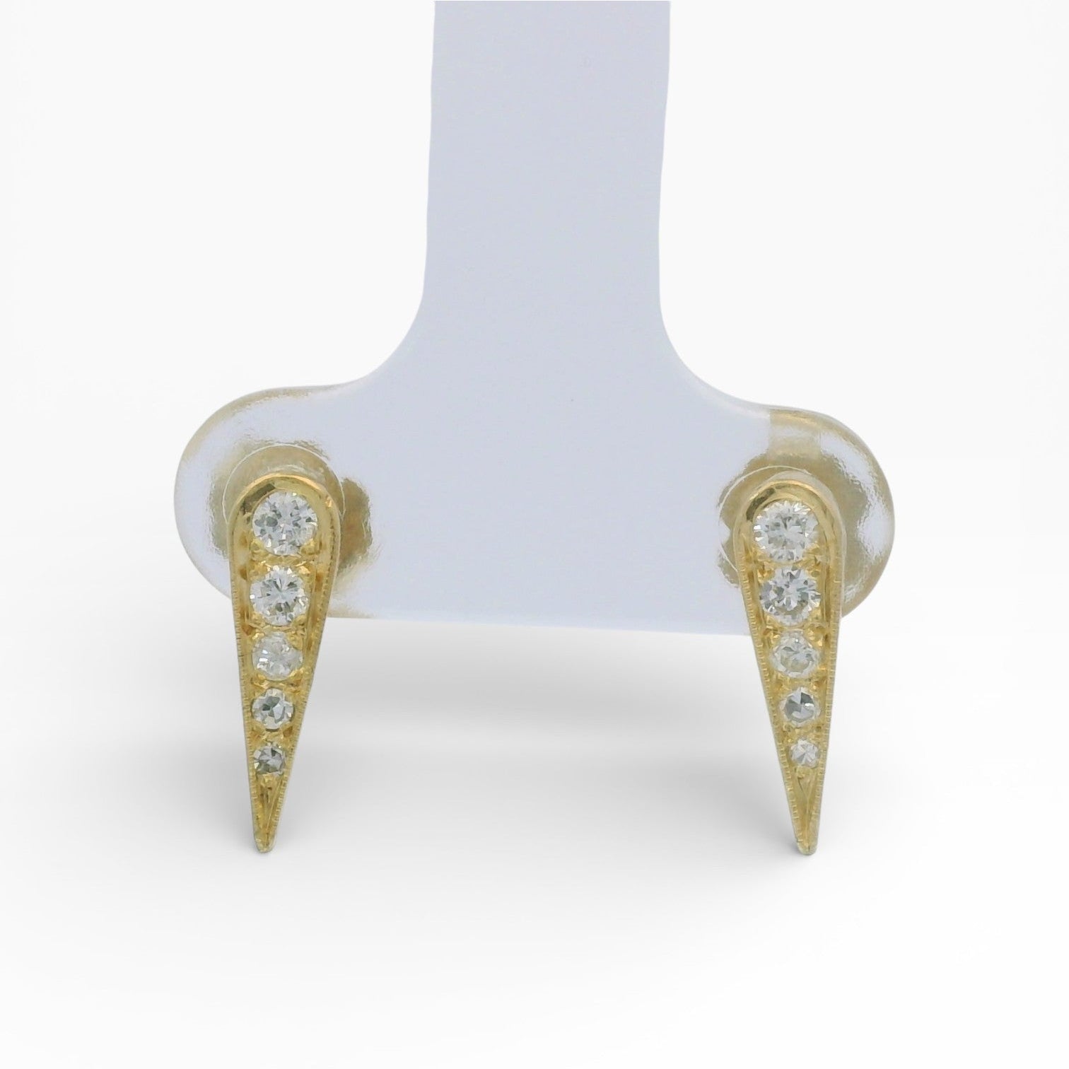 1870 Collection Earring 1870 Collection 18K & 14K Yellow Gold Diamond Teardrop Stud Earrings