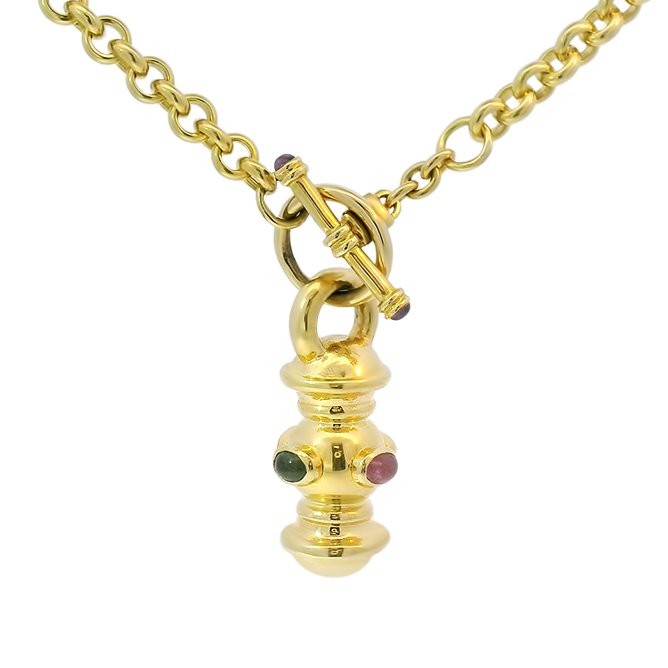 1870 Collection Necklaces and Pendants 1870 Collection 18k Yellow Gold Cabochon Amulet Necklace