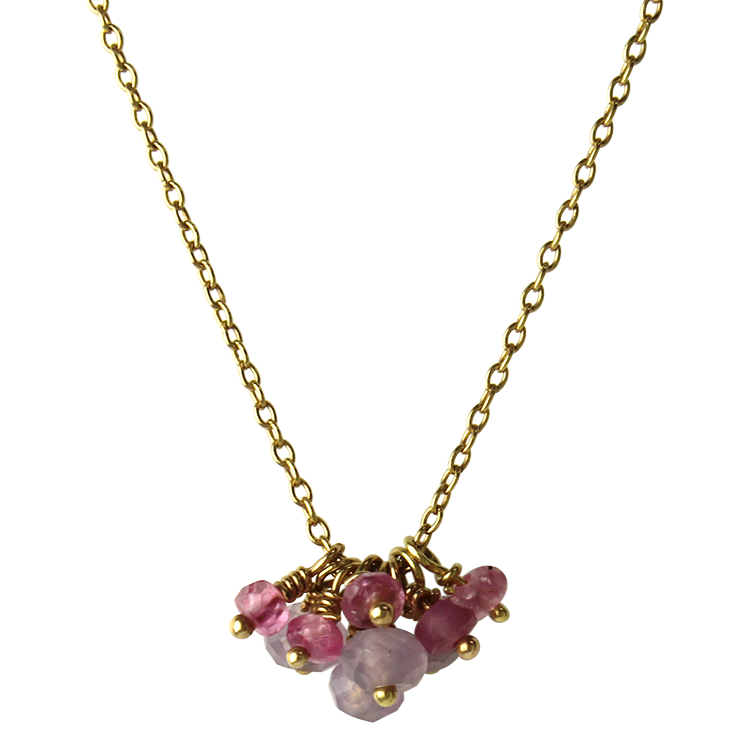 1870 Collection Necklaces and Pendants 1870 Collection 18k Yellow Gold Rose Quartz Necklace
