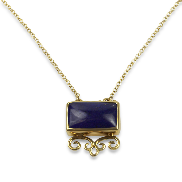 1870 Collection Necklaces and Pendants 1870 Collection 18k Yellow Lapis Necklace