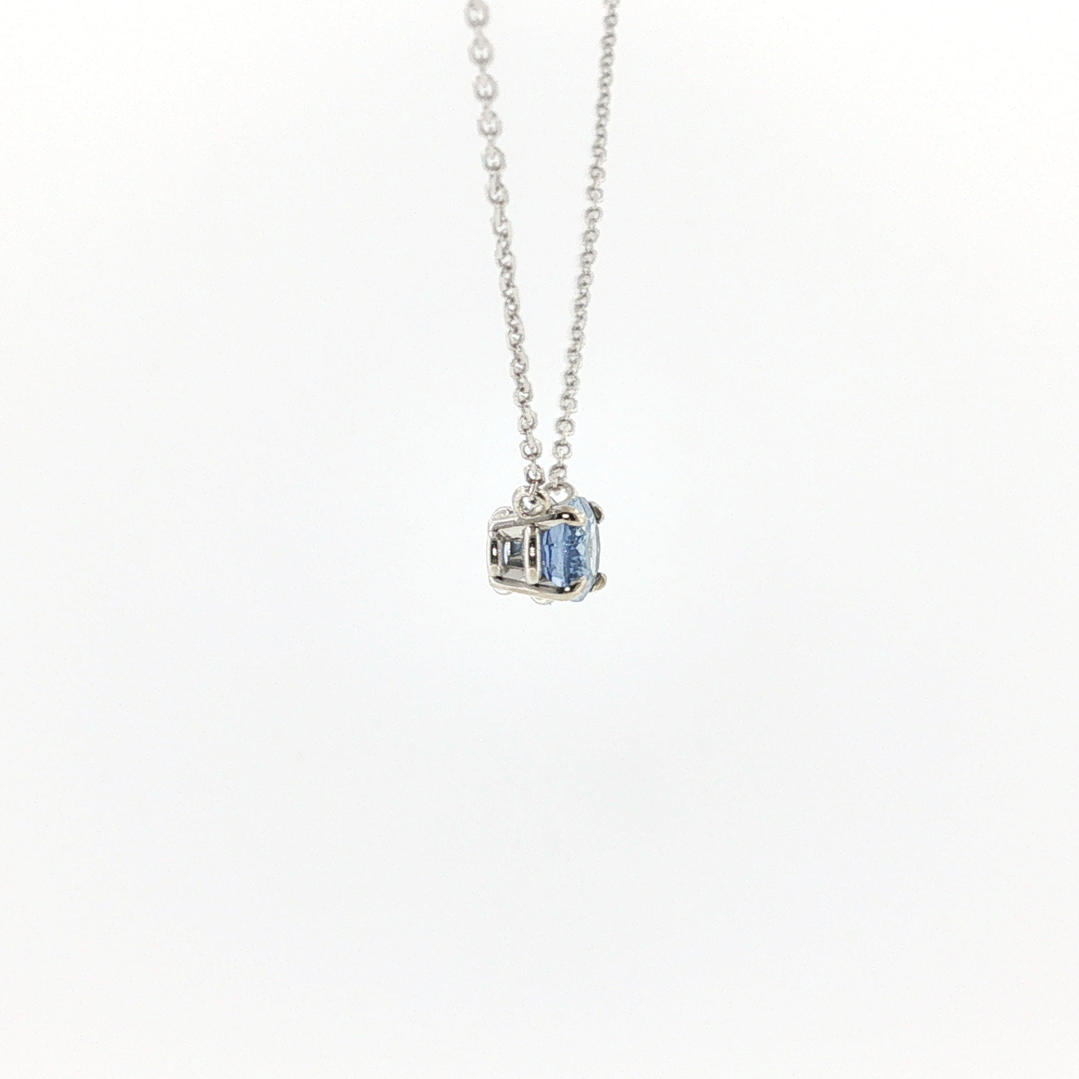 1870 Collection Necklaces Estate 1870 Collection 14K White Gold Sapphire Necklace