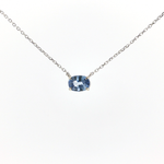 1870 Collection Necklaces Estate 1870 Collection 14K White Gold Sapphire Necklace