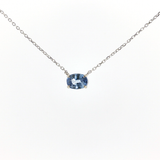 1870 Collection Necklaces Estate 1870 Collection 14K White Gold Sapphire Necklace