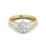 Springer's Forever Engagement Ring Springer's Forever by Vlora 14K Yellow Gold Elevated Brilliance Solitaire Engagement Ring Setting, Size 6.5