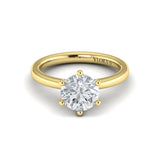 Springer's Forever Engagement Ring Springer's Forever by Vlora 14K Yellow Gold Elevated Brilliance Solitaire Engagement Ring Setting, Size 6.5