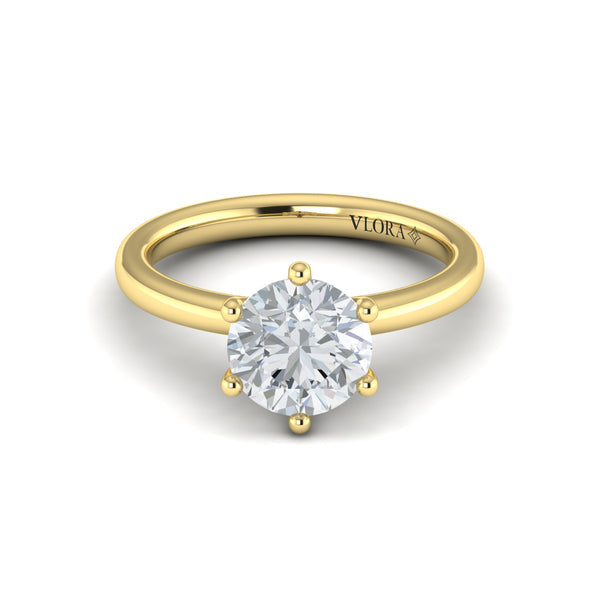 Springer's Forever Engagement Ring Springer's Forever by Vlora 14K Yellow Gold Elevated Brilliance Solitaire Engagement Ring Setting, Size 6.5